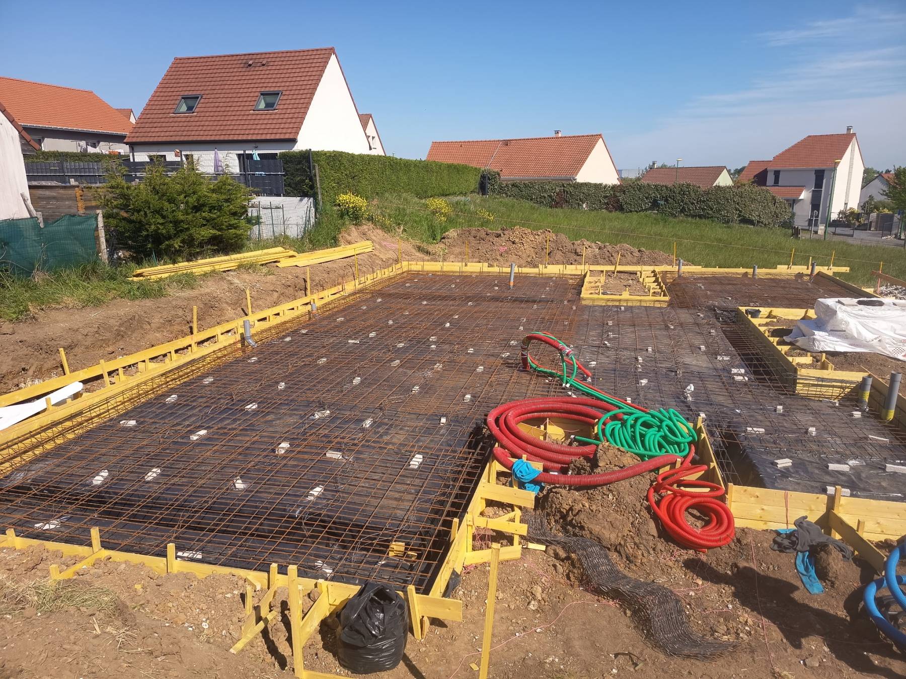 Préparation dalle pour maison ossature bois  Etaples